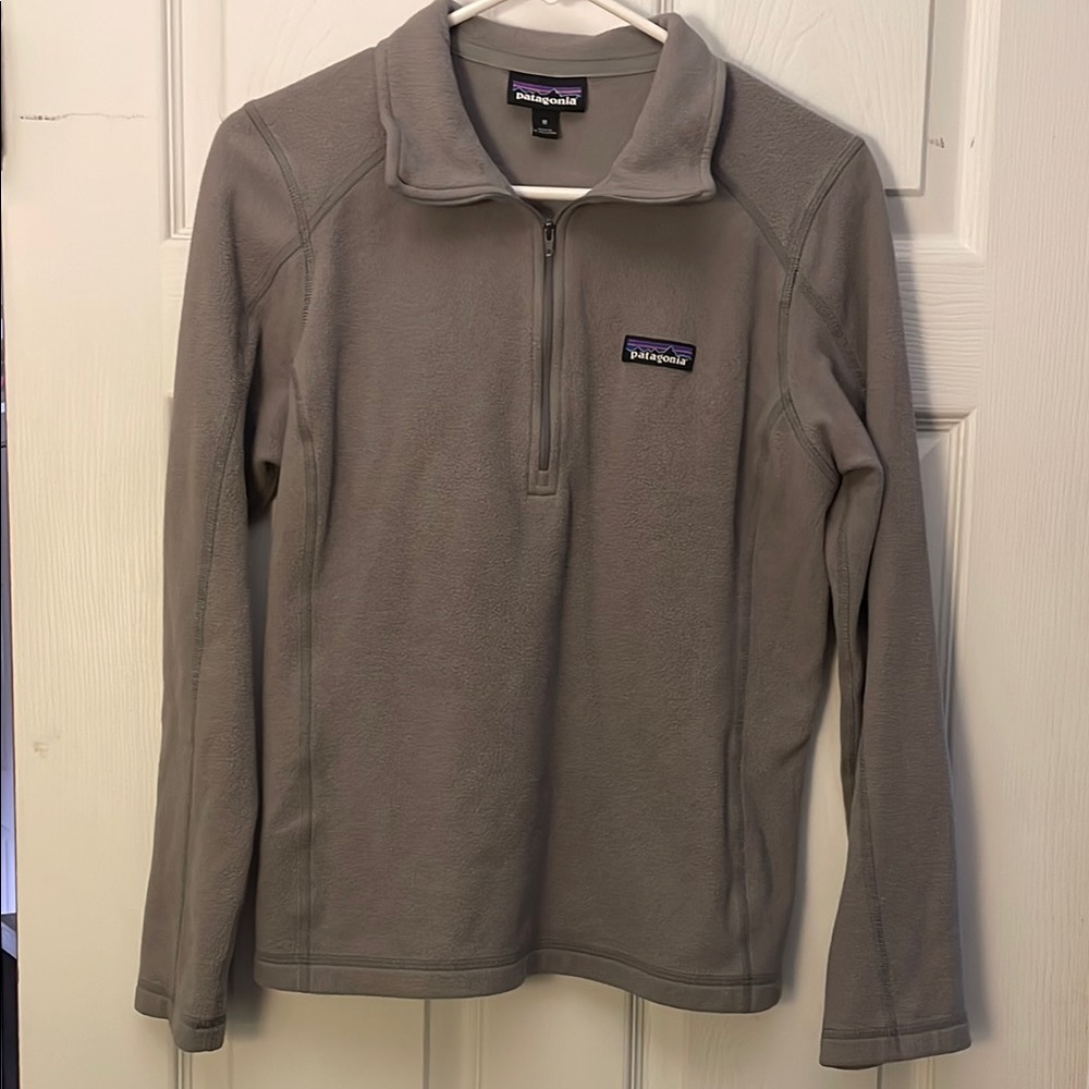 Patagonia Micro-D - women’s,fleece, quarter zip - gray, M